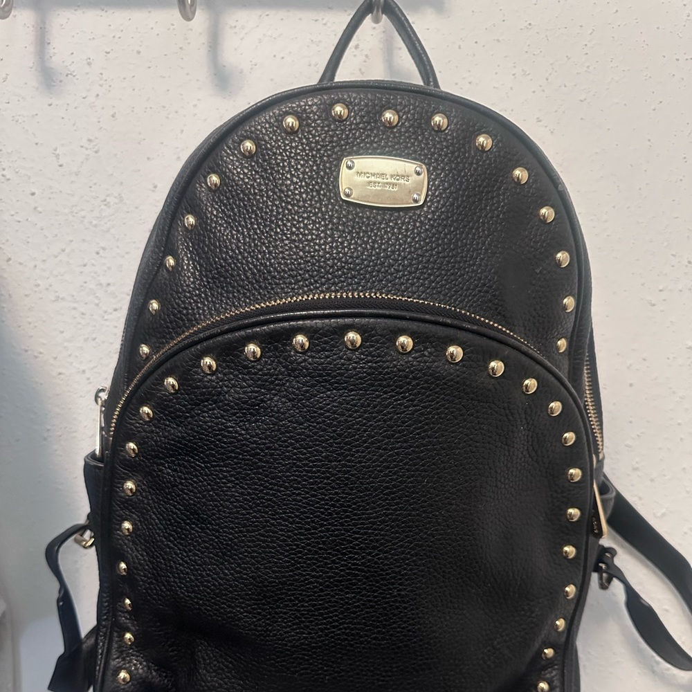 Michael Kors Genuine Pebbled Leather Large Backpack